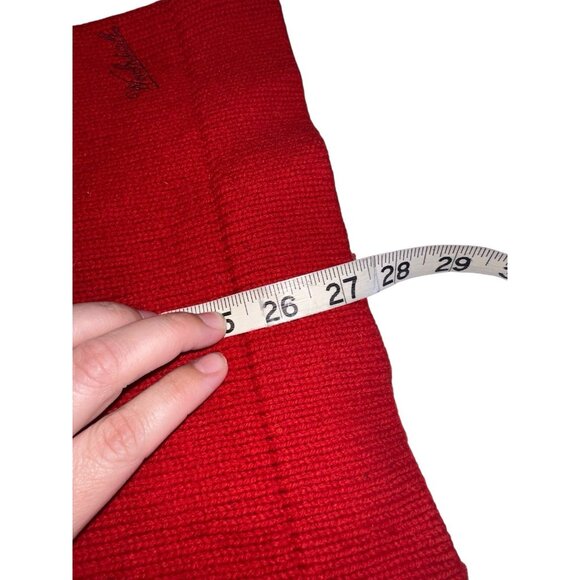 Woolrich Women’s XL Old Red Cardigan Sweater Zip V-neck Lambswool Long Sleeve - Picture 8 of 8